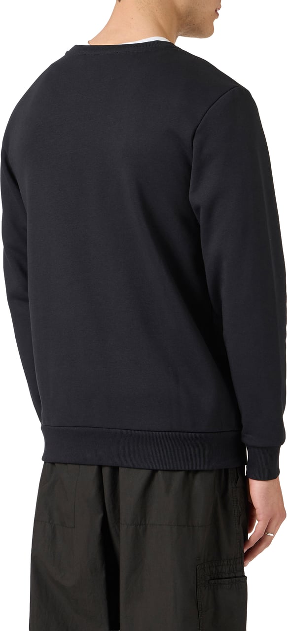 Iceberg Black slim fit crew neck sweatshirt, made from a fleece fabric Zwart