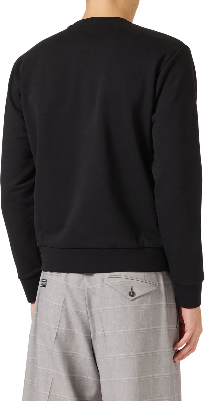 Iceberg Black regular fit crew neck sweatshirt crafted from cotton, adorned with the Dino print Zwart