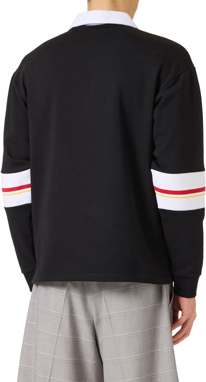 Iceberg Black rugby fit cotton sweatshirt featuring Looney Tunes Zwart