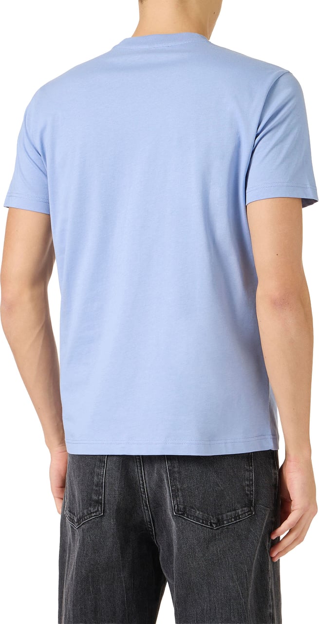 Iceberg Slim fit powder blue cotton jersey T-shirt with logo print Blauw