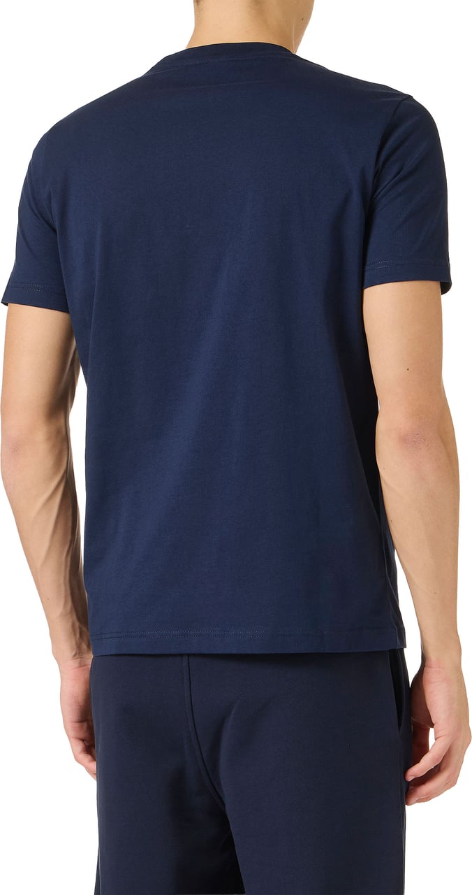 Iceberg Slim fit blue cotton jersey T-shirt with logo print Blauw
