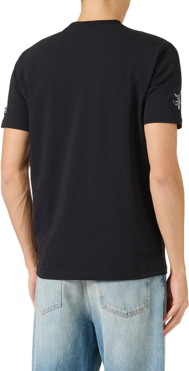 Iceberg Slim fit black cotton jersey T-shirt with Looney Tunes print Zwart