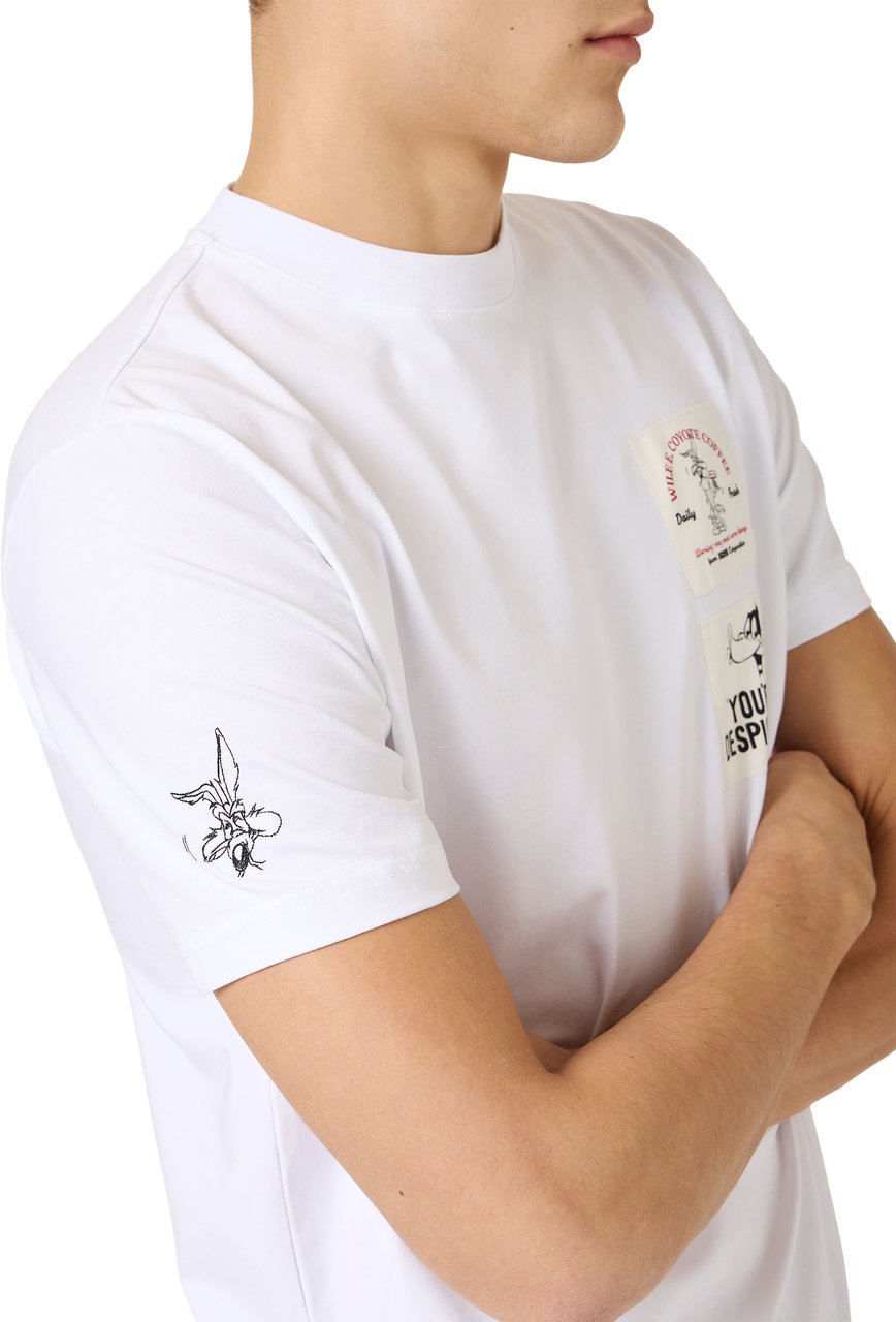 Iceberg Slim fit optic white cotton jersey T-shirt with Looney Tunes print Wit