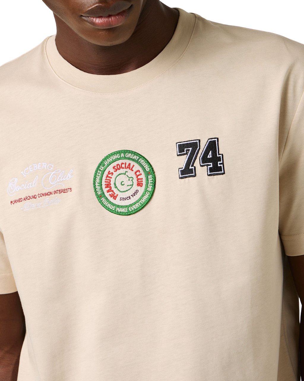 Iceberg Slim fit beige cotton jersey Bermuda shorts Beige