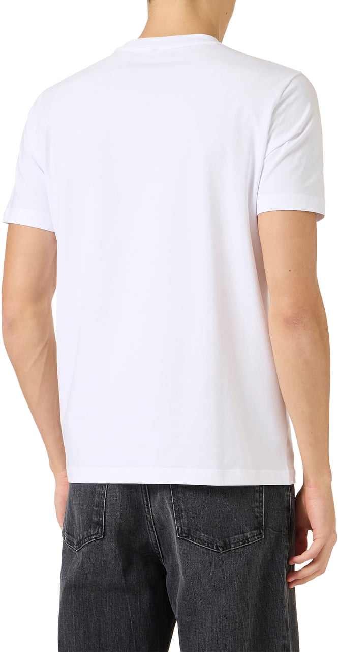 Iceberg Slim fit stretch optic white cotton jersey T-shirt with dinosaur patch Wit