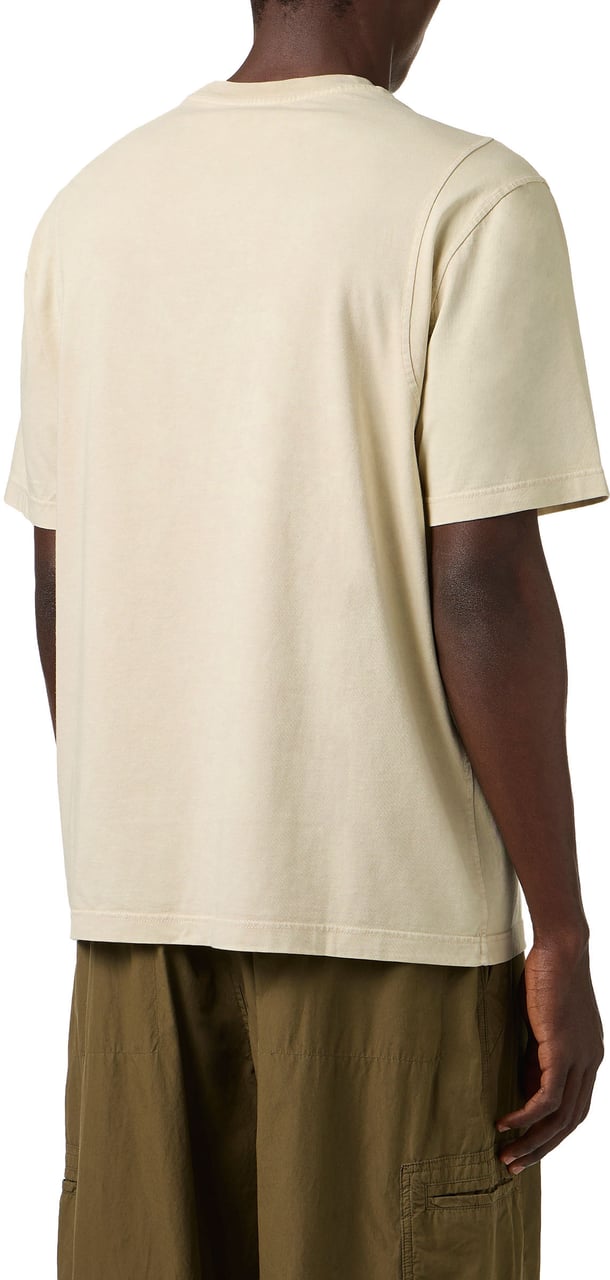 Iceberg Regular fit beige T-shirt in cotton jersey with branded plaque Beige