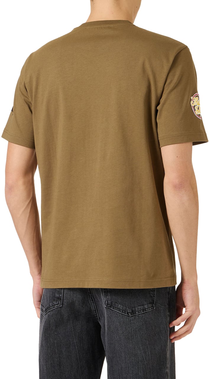 Iceberg Regular fit khaki cotton jersey T-shirt with Looney Tunes Groen