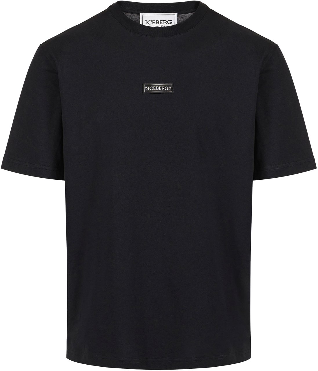 Iceberg Regular fit black cotton jersey T-shirt with Peanuts print Zwart