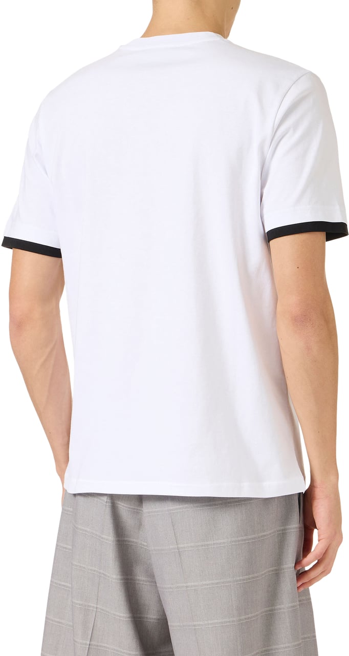 Iceberg Regular fit optic white cotton jersey T-shirt with Social Club print Wit