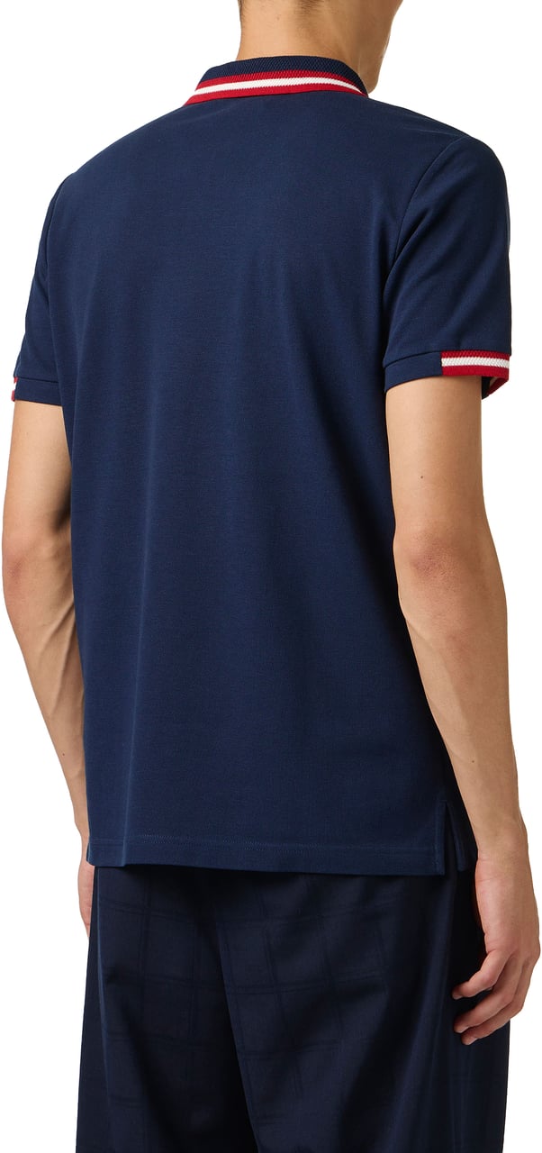 Iceberg Regular fit blue short-sleeved polo shirt in cotton piquet with Looney Tunes Blauw