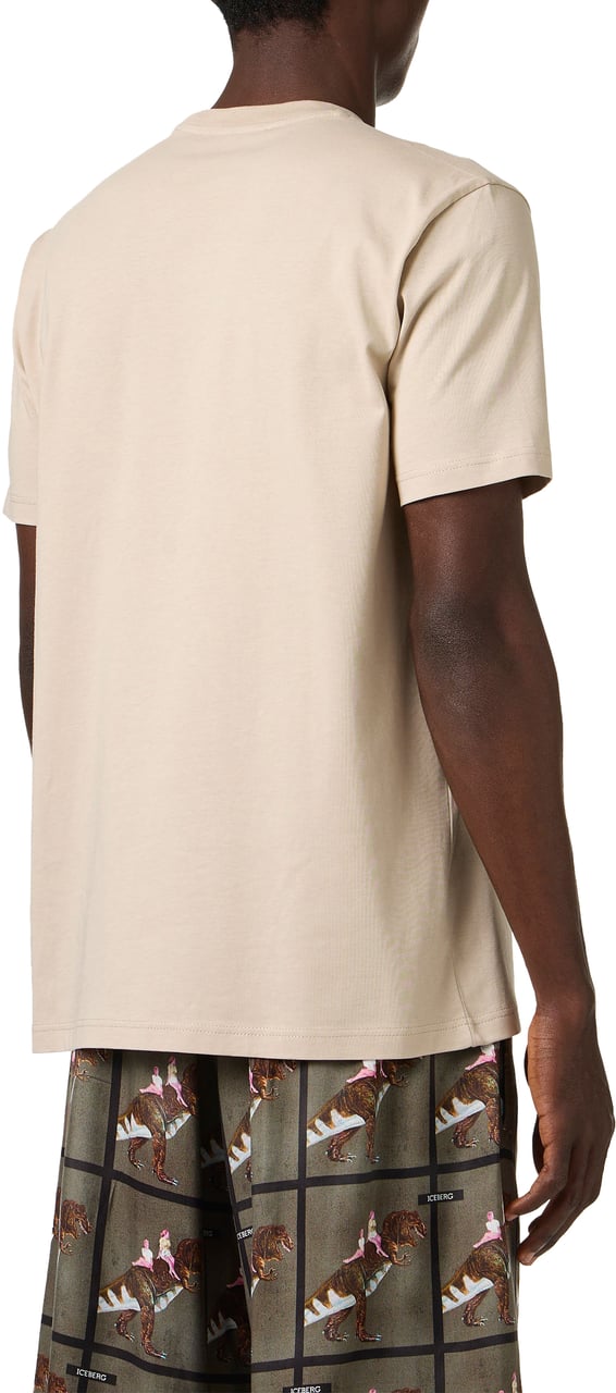 Iceberg Classic regular fit beige T-shirt in sustainable cotton jersey Beige