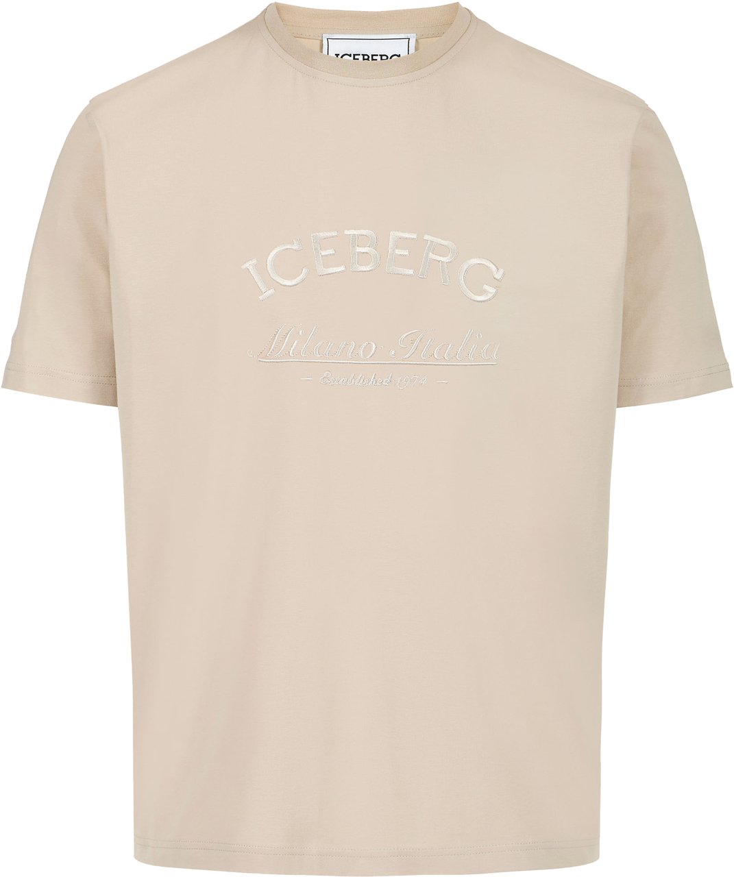 Iceberg Classic regular fit beige T-shirt in sustainable cotton jersey Beige