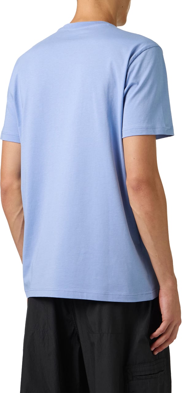 Iceberg Classic regular fit powder blue T-shirt in sustainable cotton jersey Blauw