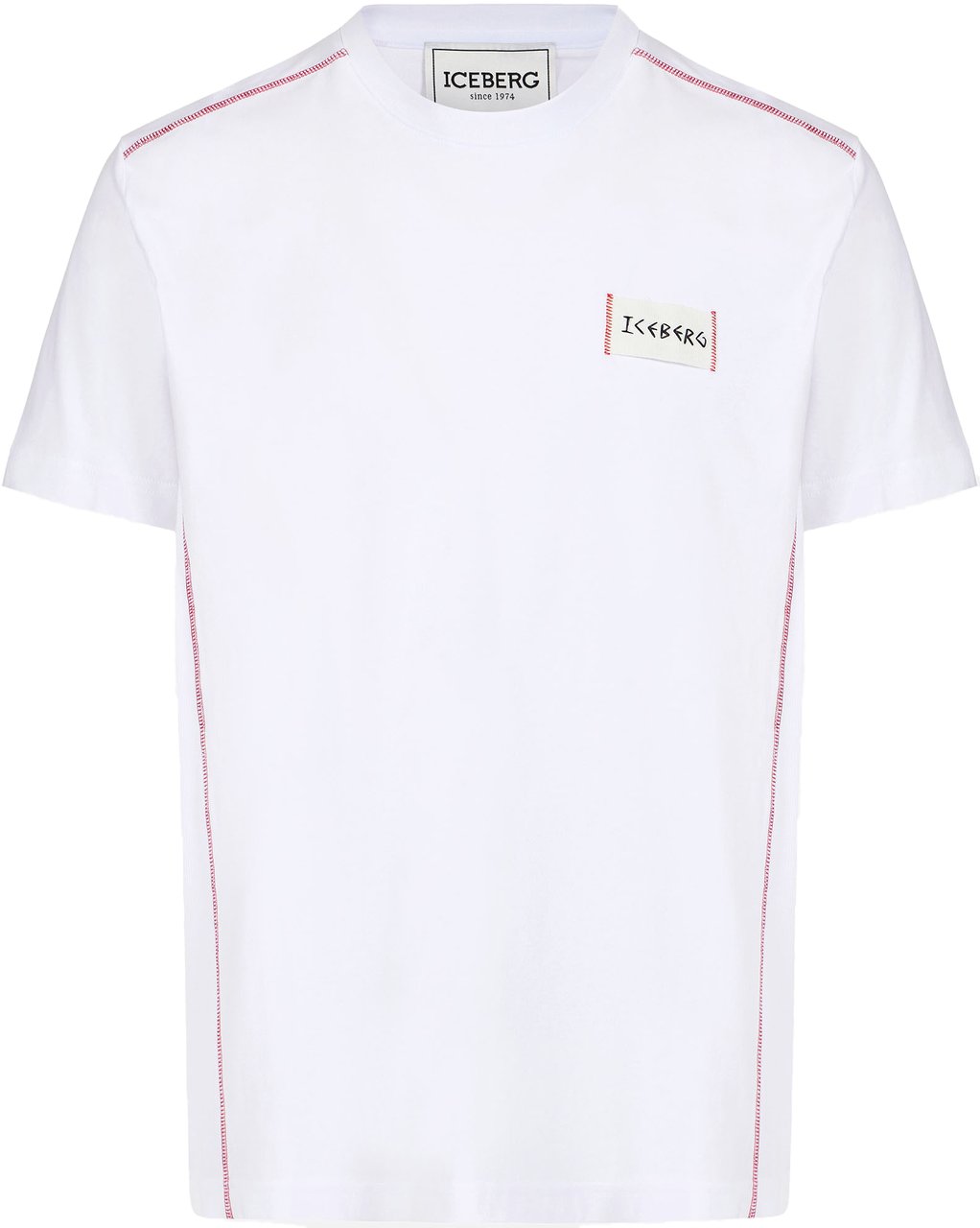 Iceberg Classic regular fit optic white T-shirt in sustainable cotton jersey Wit