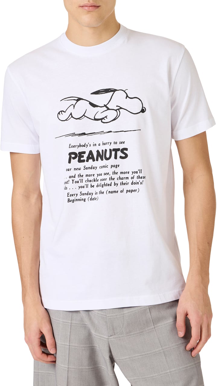 Iceberg Classic regular fit optic white T-shirt in sustainable cotton jersey with Peanuts print Wit