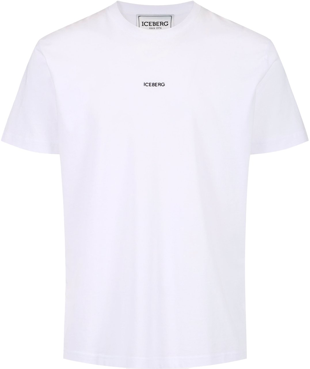 Iceberg Optic white cotton jersey T-shirt in a classic regular fit with embroidered logo Wit