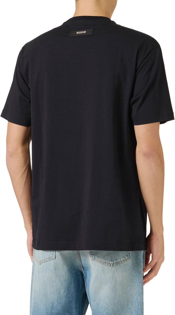 Iceberg Black sustainable cotton jersey T-shirt in a relaxed fit Zwart