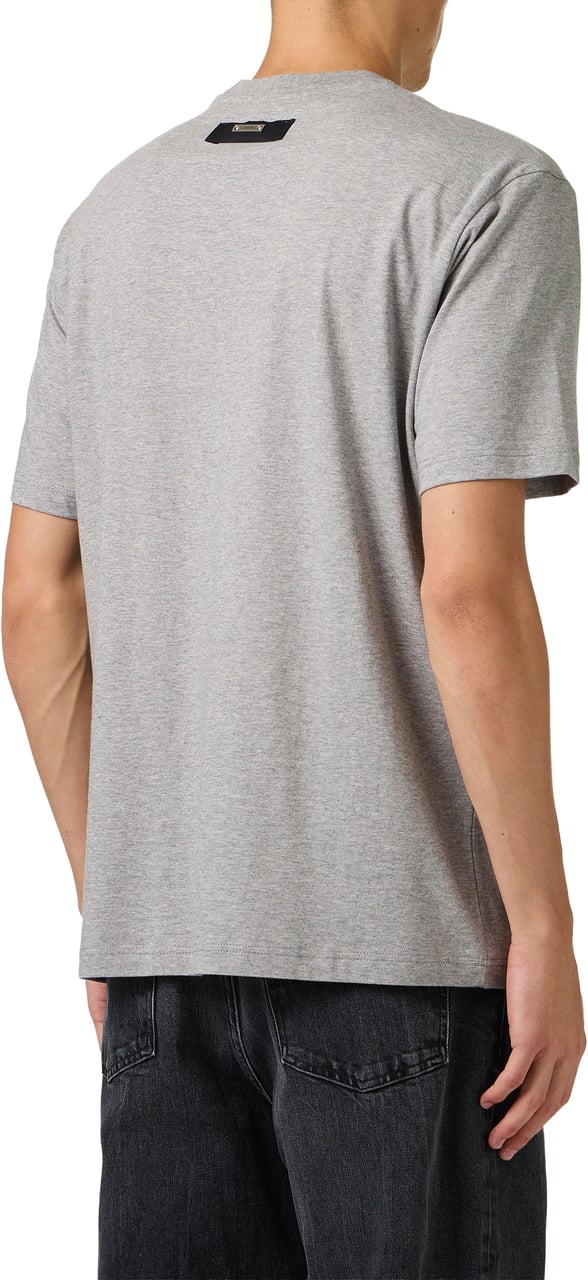 Iceberg Light gray melange sustainable cotton jersey T-shirt in a relaxed fit Grijs