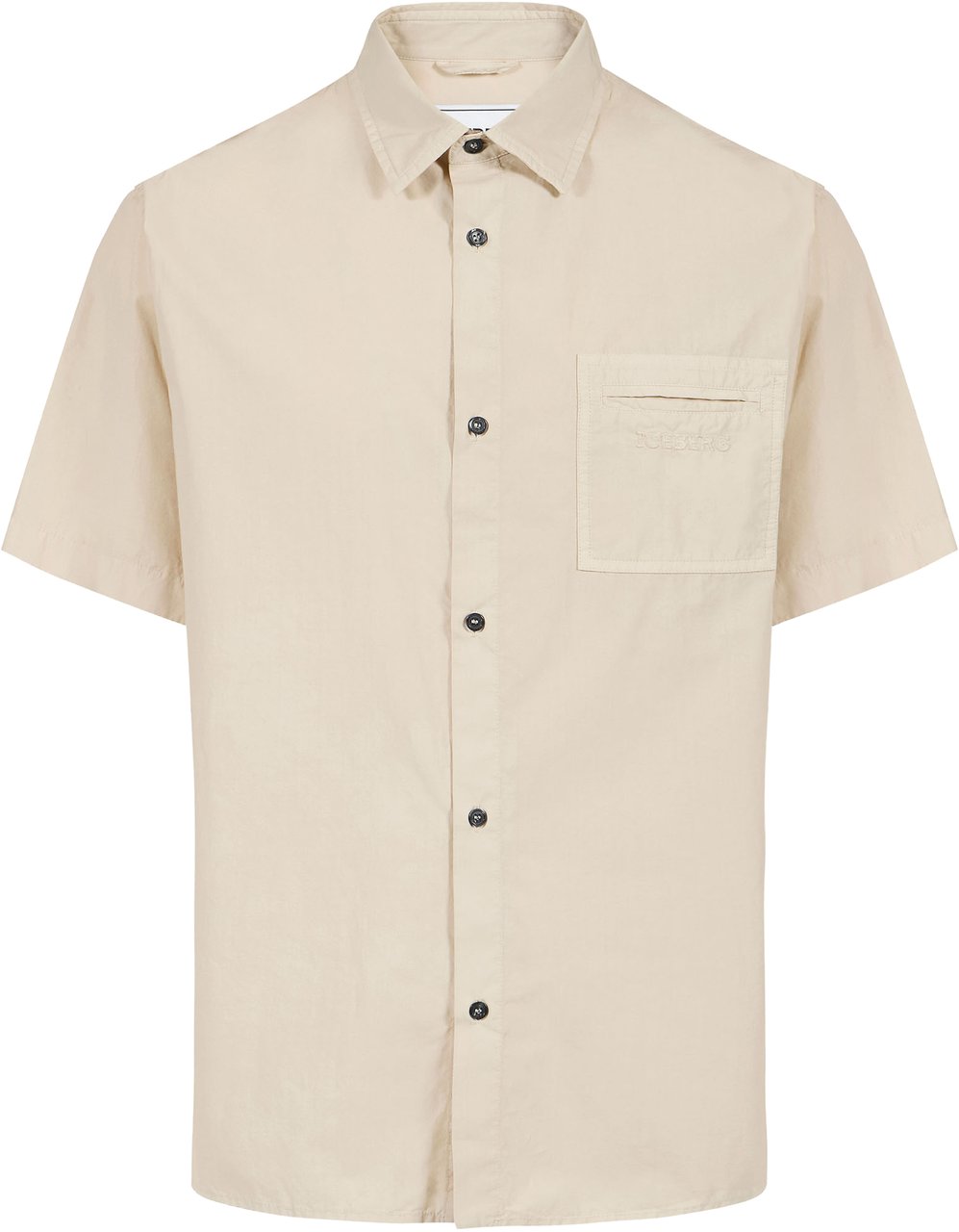 Iceberg Beige short-sleeved shirt in garment-dyed parachute fabric Beige