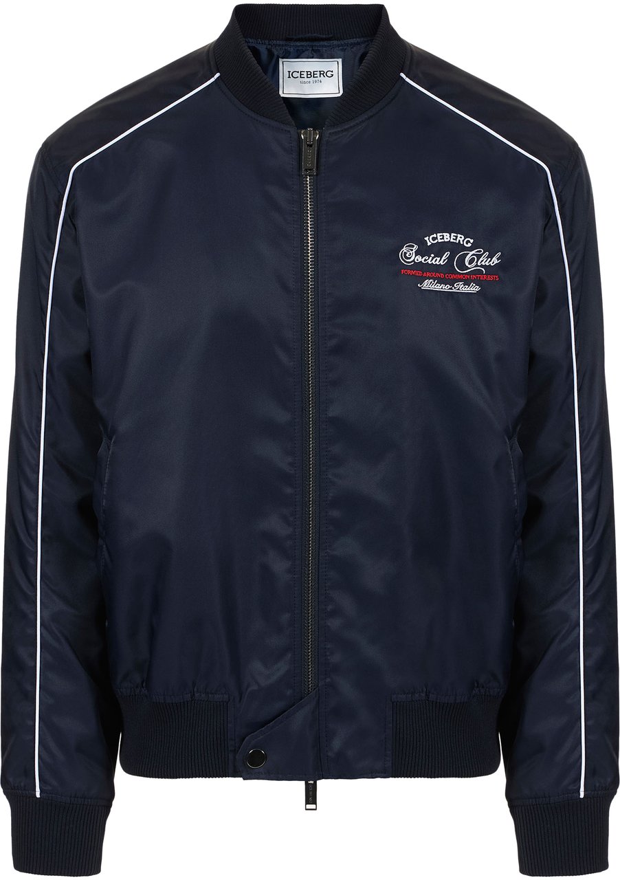 Iceberg Blue comfort fit jacket in recycled nylon Blauw