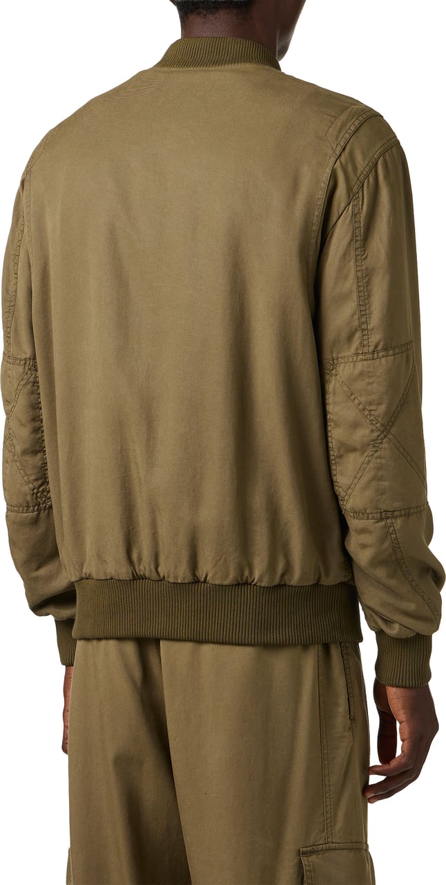 Iceberg Regular-fit khaki jacket in technical fabric Groen