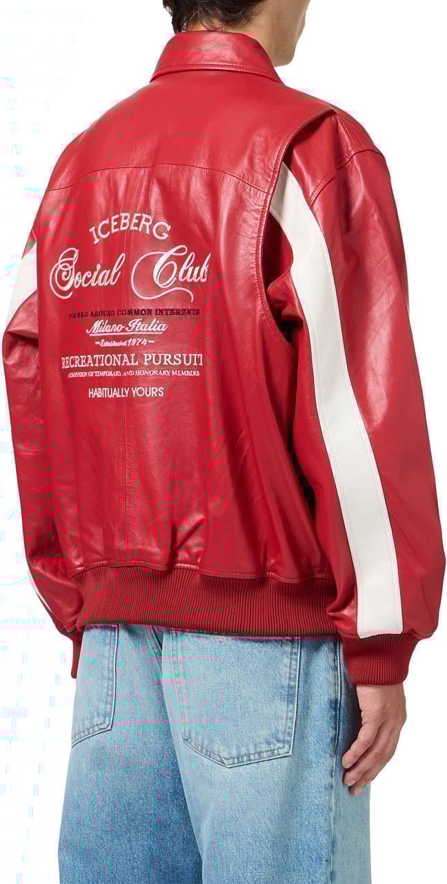 Iceberg Dark red leather jacket Rood