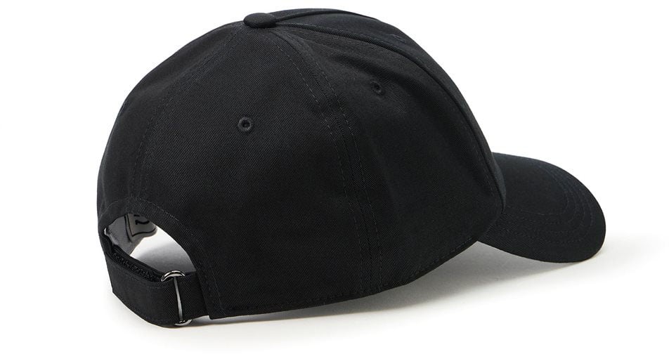 Iceberg Black cotton gabardine baseball cap with Iceberg Milano Social Club embroidery Zwart