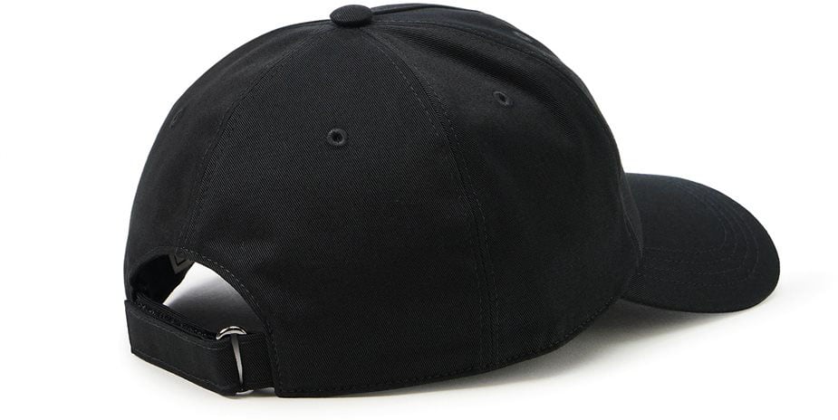 Iceberg Black cotton gabardine baseball cap with dinosaur patch Zwart