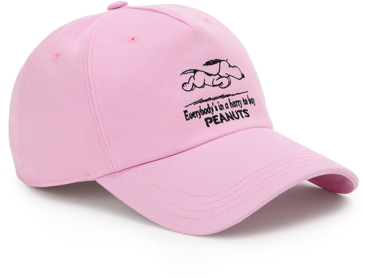 Iceberg Pink gabardine baseball cap with Peanuts embroidery Roze