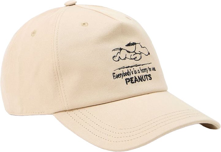Iceberg Beige gabardine baseball cap with Peanuts embroidery Beige