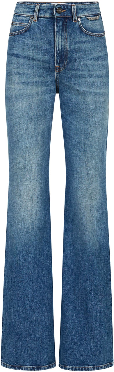 Iceberg Indigo stone-wash denim pants with a new flare fit Blauw