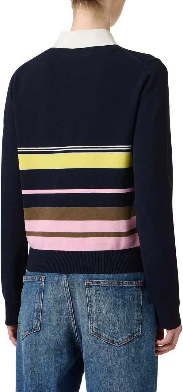 Iceberg Multicolor polo shirt in stretch cotton with contrasting stripes Divers