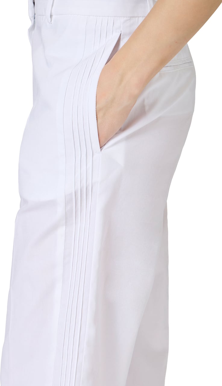 Iceberg Optic white regular fit cotton poplin pants Wit