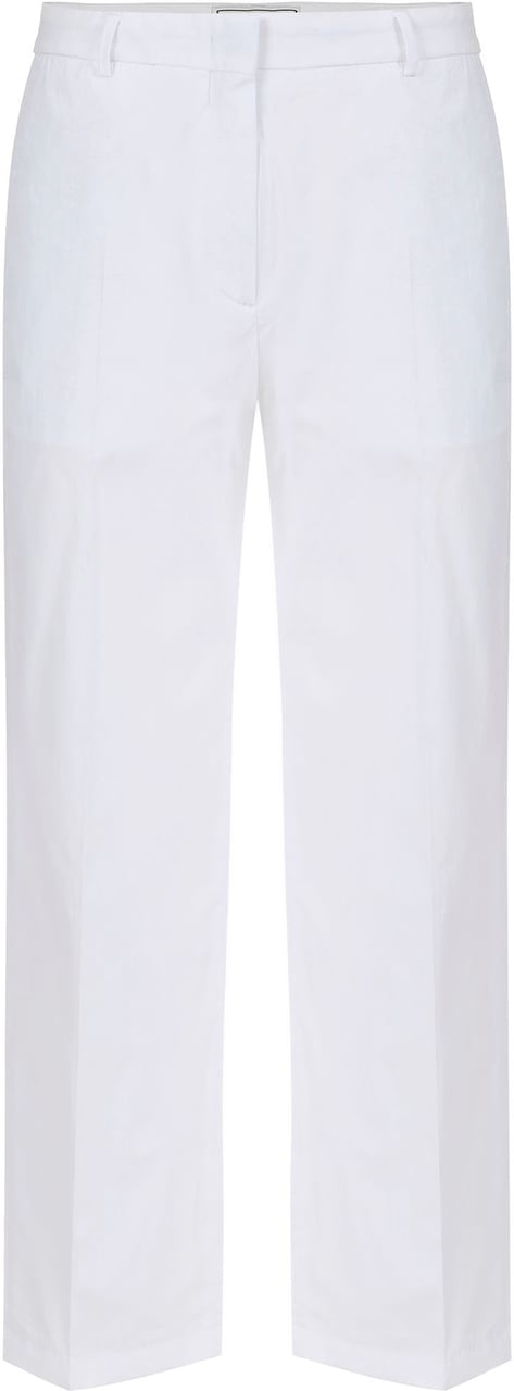 Iceberg Optic white regular fit cotton poplin pants Wit