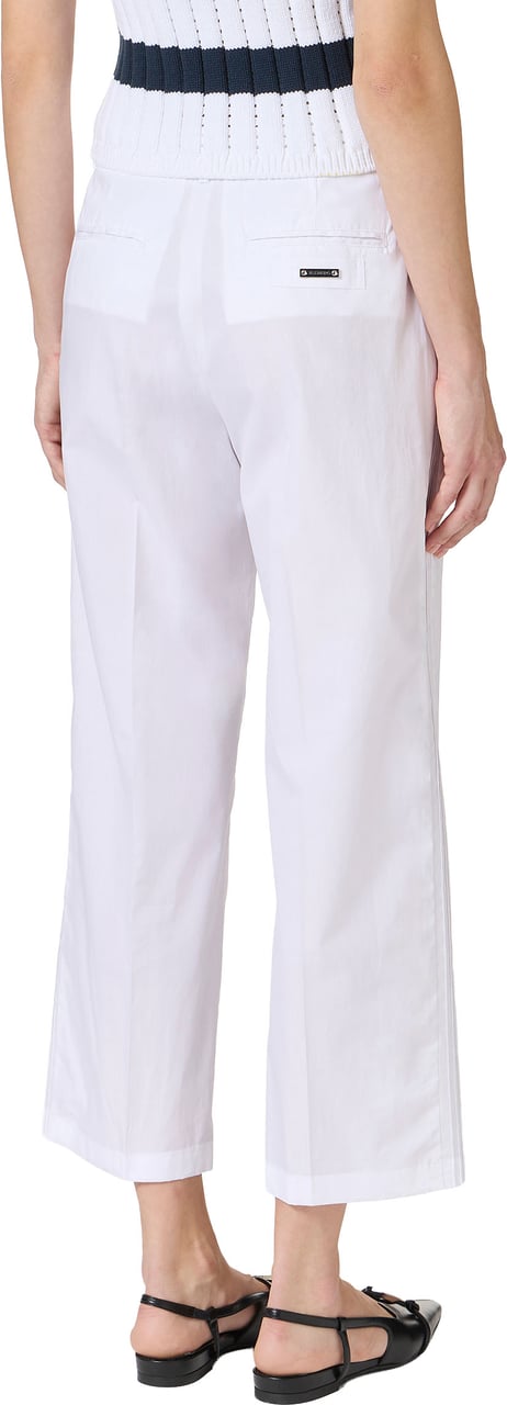 Iceberg Optic white regular fit cotton poplin pants Wit