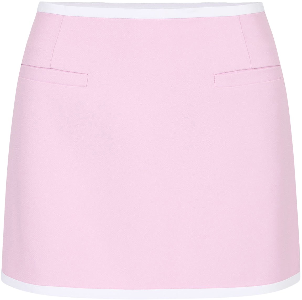 Iceberg Pink low-waisted mini-fit viscose cady skirt Roze