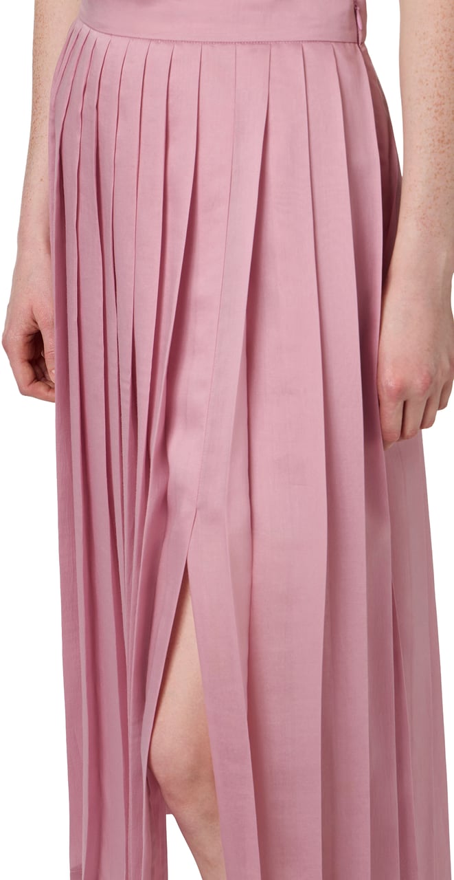 Iceberg Regular fit pink muslin pleated skirt Roze