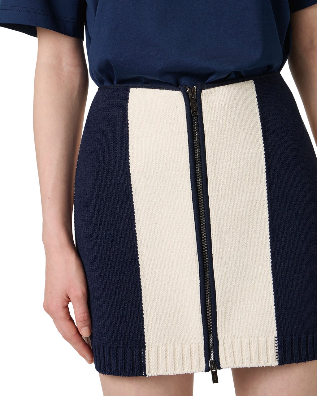Iceberg Low-waisted multicolored mini skirt in jacquard knit Divers