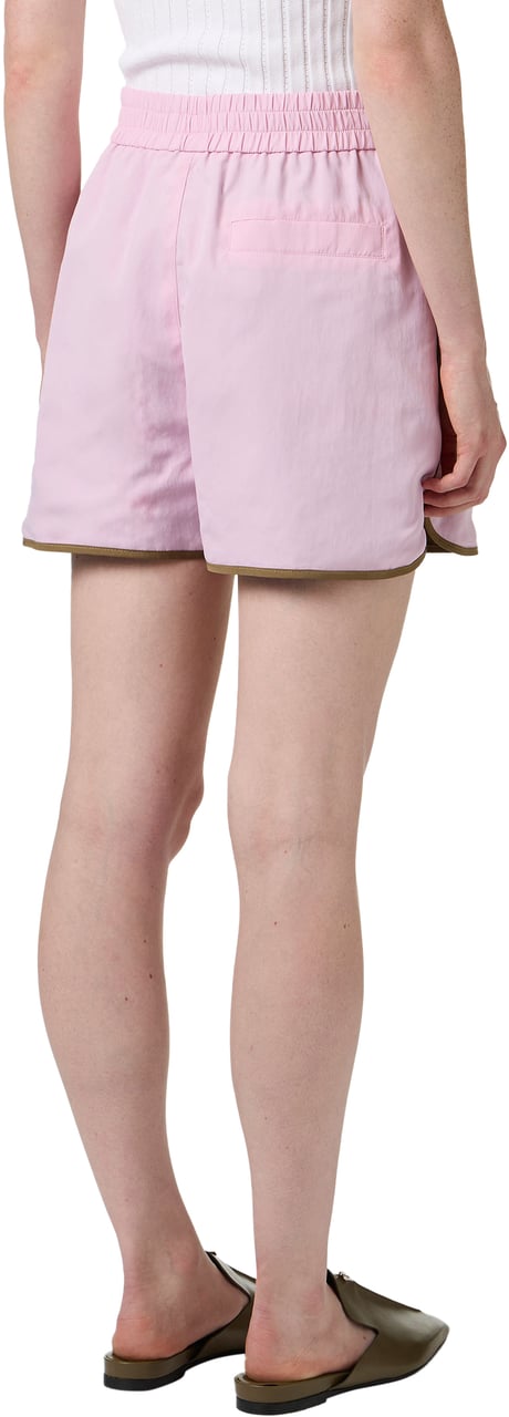 Iceberg Pink Bermuda shorts with logo in technical fabric Roze