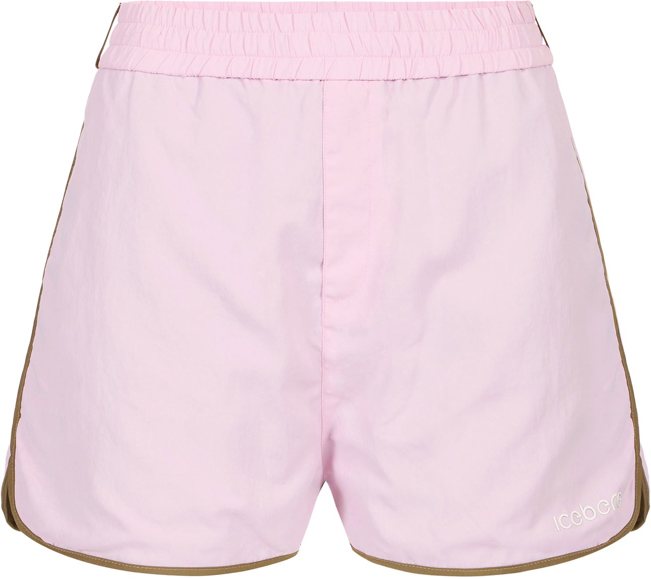 Iceberg Pink Bermuda shorts with logo in technical fabric Roze