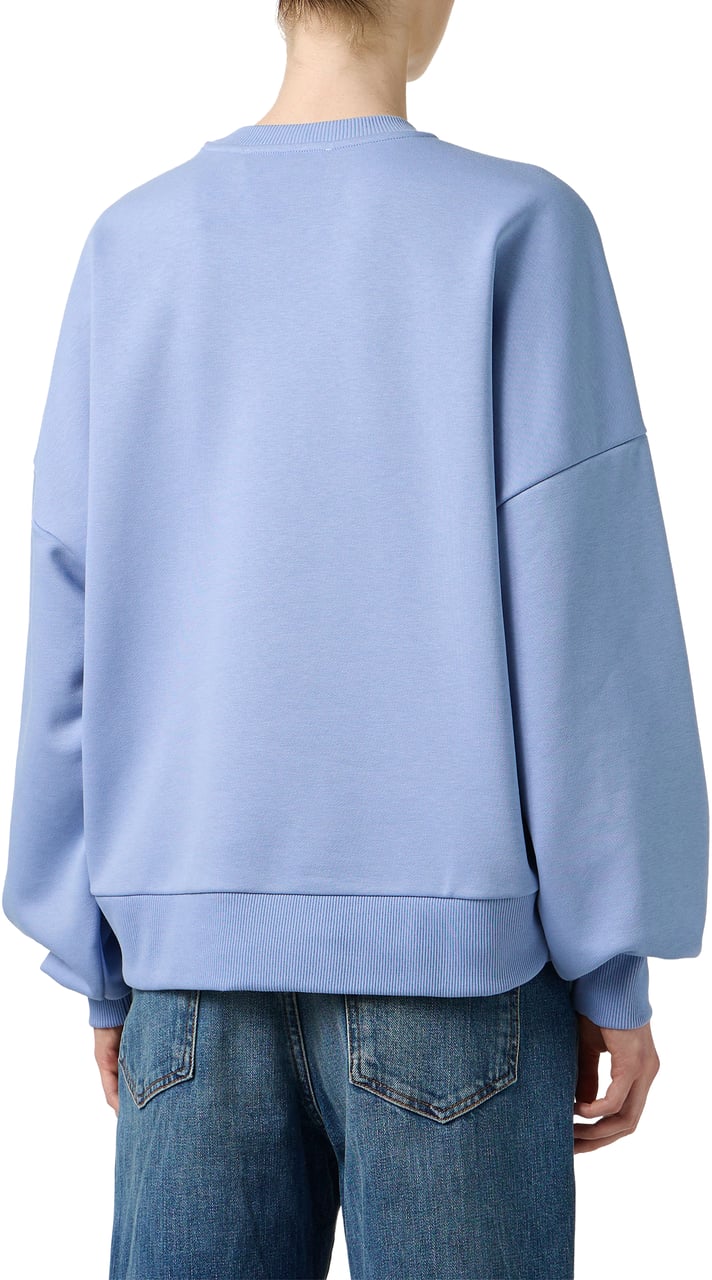 Iceberg Powder blue, regular fit sweatshirt in sustainable fabric with embroidered logo Blauw