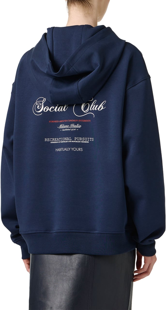 Iceberg Blue regular fit scuba fabric sweatshirt with Iceberg Social Club print Blauw