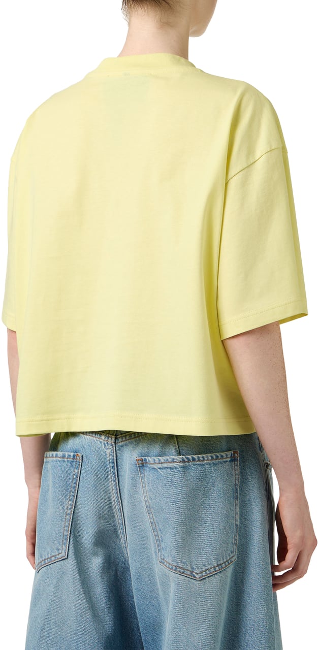 Iceberg Yellow boxy fit T-shirt in sustainable cotton jersey with Iceberg Social Club print Geel
