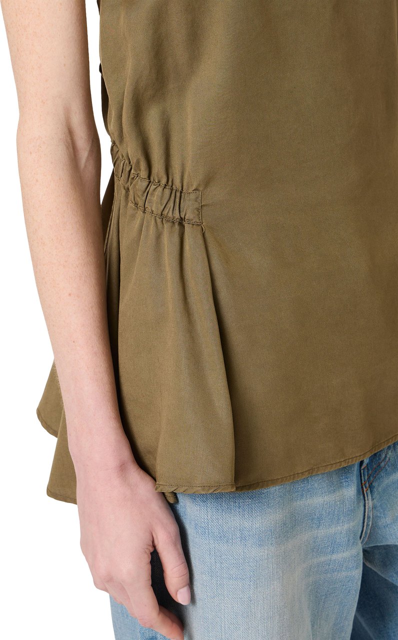 Iceberg New special fit khaki top in flowing fabric Groen