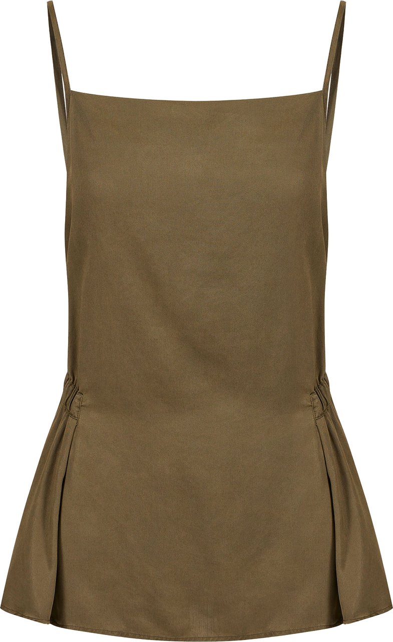 Iceberg New special fit khaki top in flowing fabric Groen