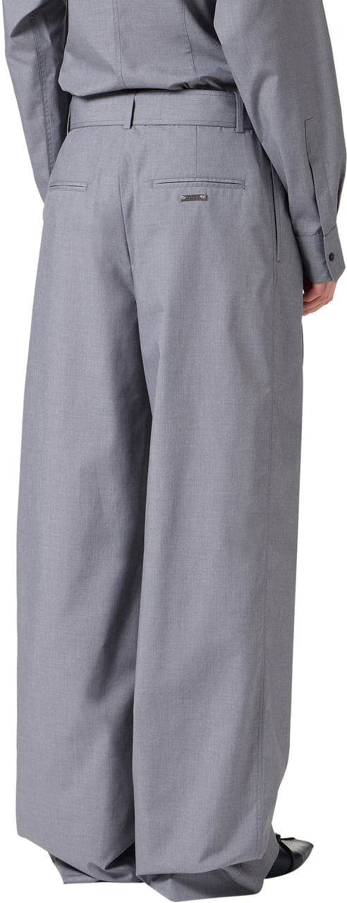 Iceberg Gray straight-legged pants in technical poplin Grijs