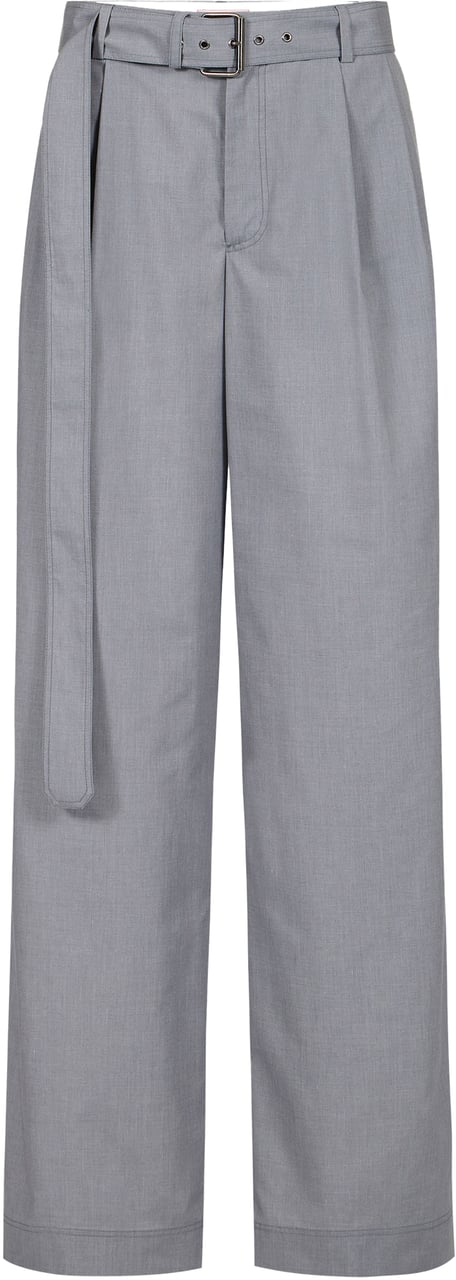 Iceberg Gray straight-legged pants in technical poplin Grijs
