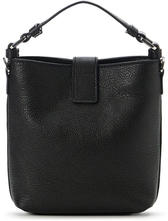 Iceberg Black calfskin shoulder bag with buckle Zwart