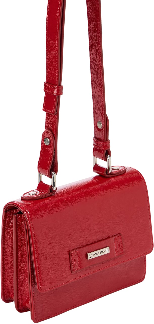 Iceberg Dark red shoulder bag in naplak leather Rood