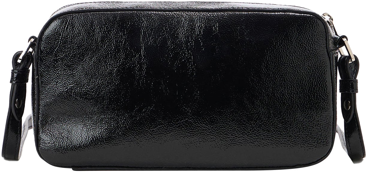 Iceberg Shiny black shoulder bag in naplak leather Zwart